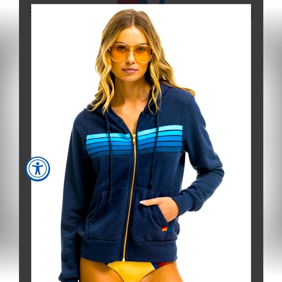 Aviator Nation Tops - Aviator Nation 5 Stripe Hoodie